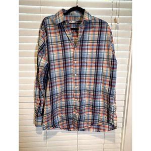 Peter Millar 100% Cotton Long Sleeve Button Up‎ Shirt - Size - L